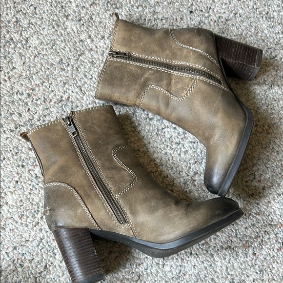 Sperry Shoes - Sperry Brown Leather Ankle Boots Womens 8.5